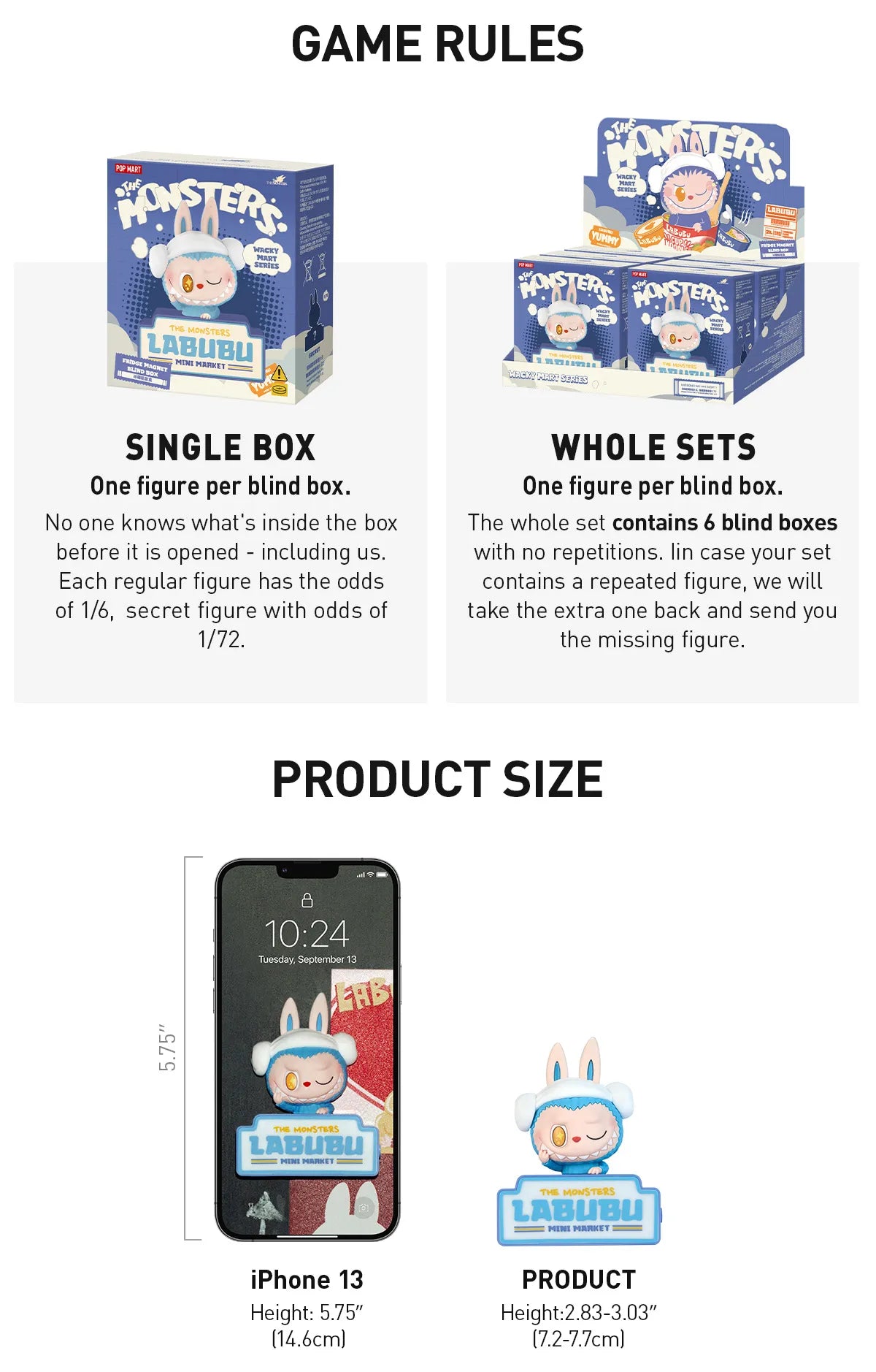 (Authentic) The Monsters Wacky Mart Fridge Magnet