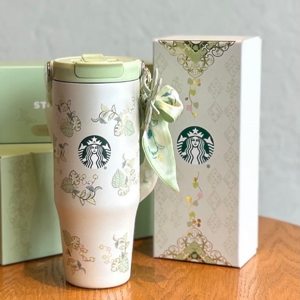 Starbucks Spring Blessings Tumbler with Silk Scarf Strap