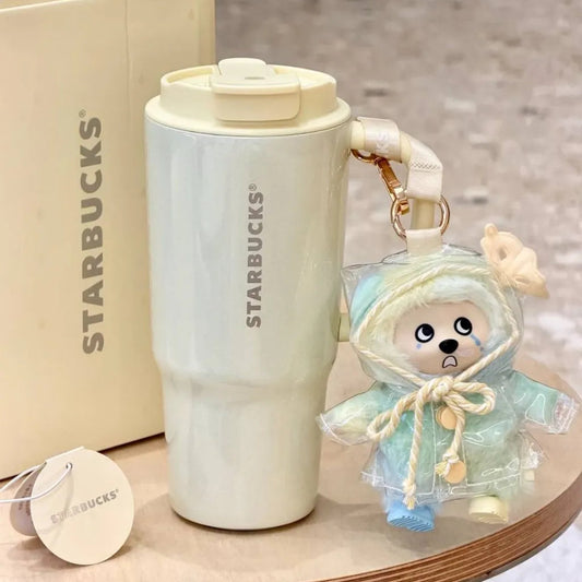 Starbucks China 2026 Mood Weather Station Series 700ml Stainless Steel Double Drinking Cup with Enamel Pendant