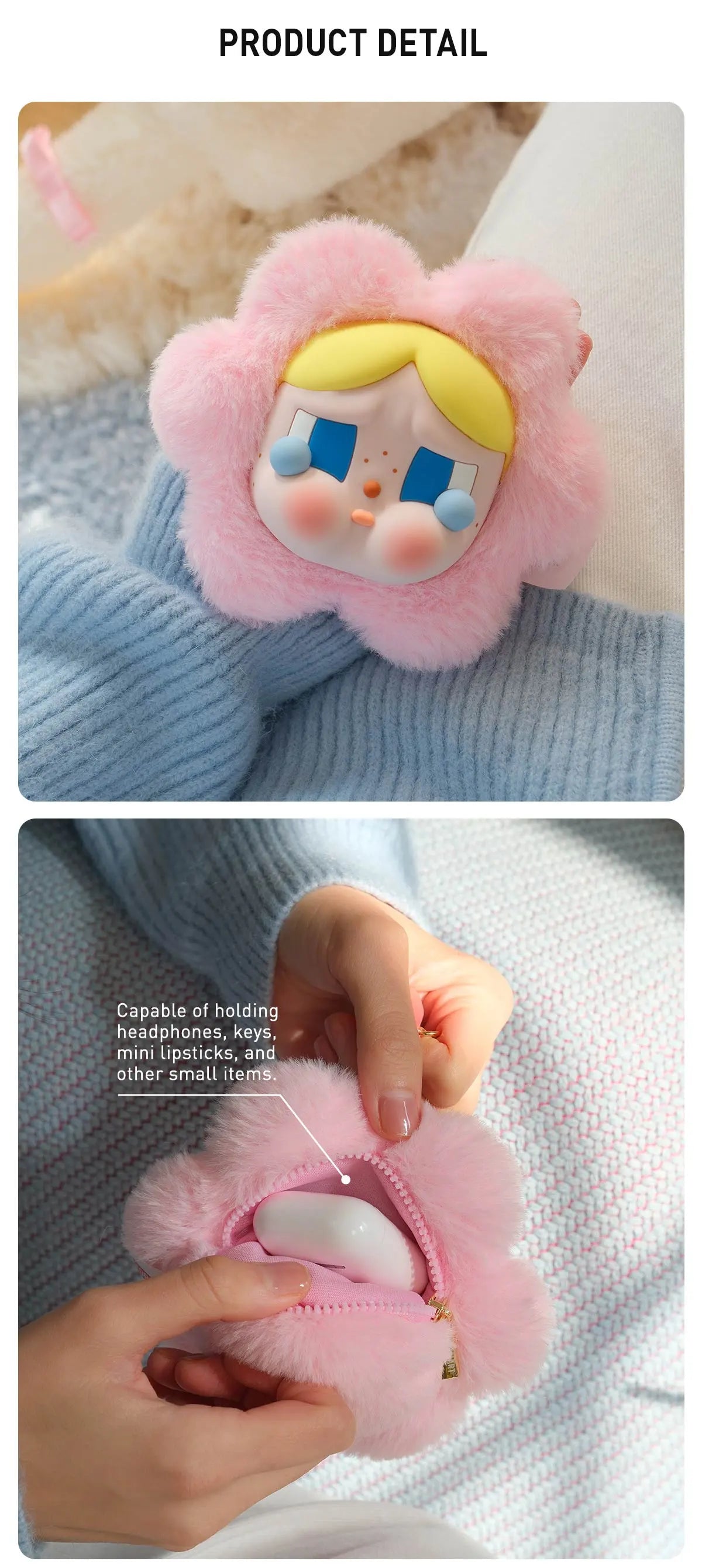 (Authentic) CRYBABY Sad Club Series-Silicone Plush Earphone Bag