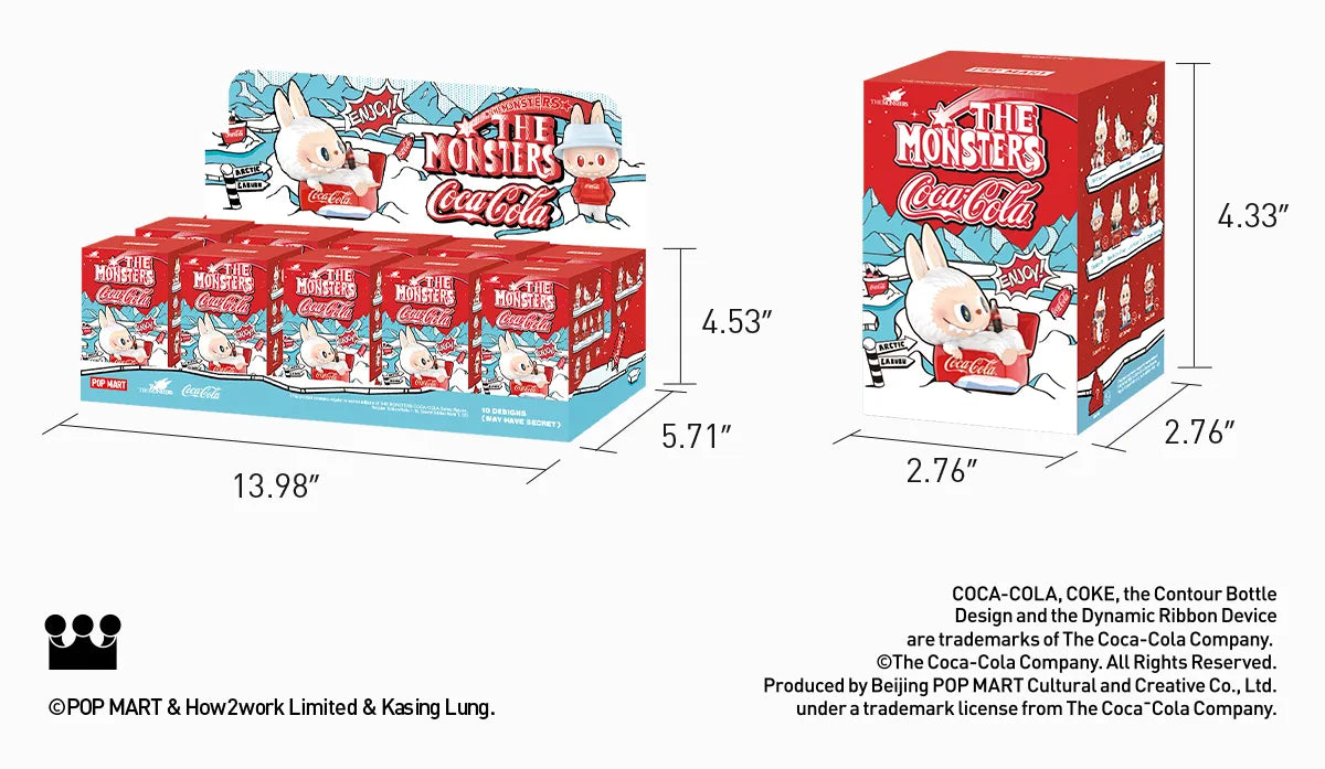 (Authentic) THE MONSTERS COCA-COLA Series Figures