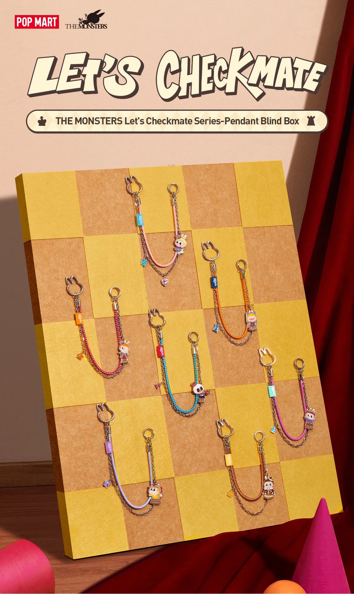 (Authentic) The Monsters Let's Checkmate Series Pendant Blind Box