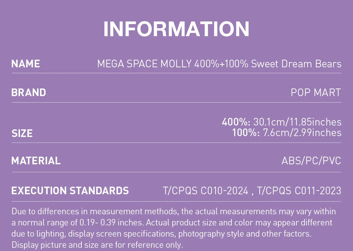 (Authentic) MEGA SPACE MOLLY 400% Sweet Dream Bears