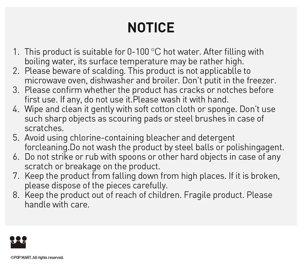 (Authentic) Pop Bean Pajama Party Double Layered Shaking Straw Cups