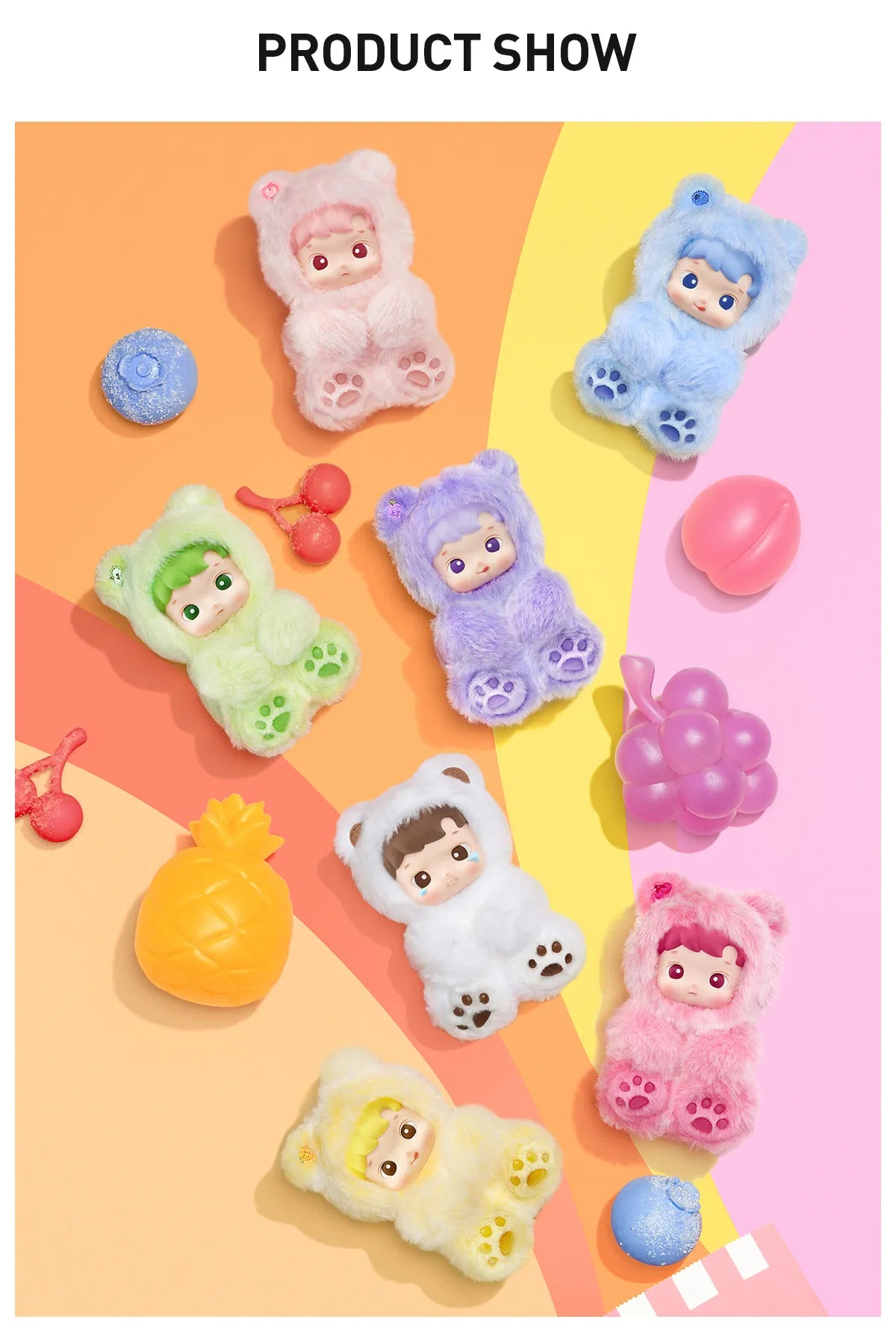 (Authentic) HACIPUPU Gummy Bear Series-Vinyl Plush Pendant
