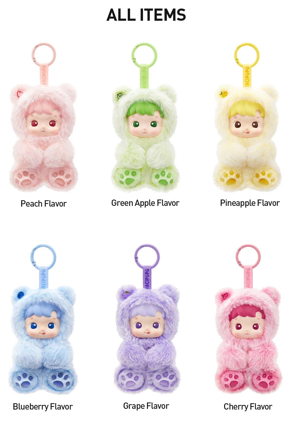 (Authentic) HACIPUPU Gummy Bear Series-Vinyl Plush Pendant