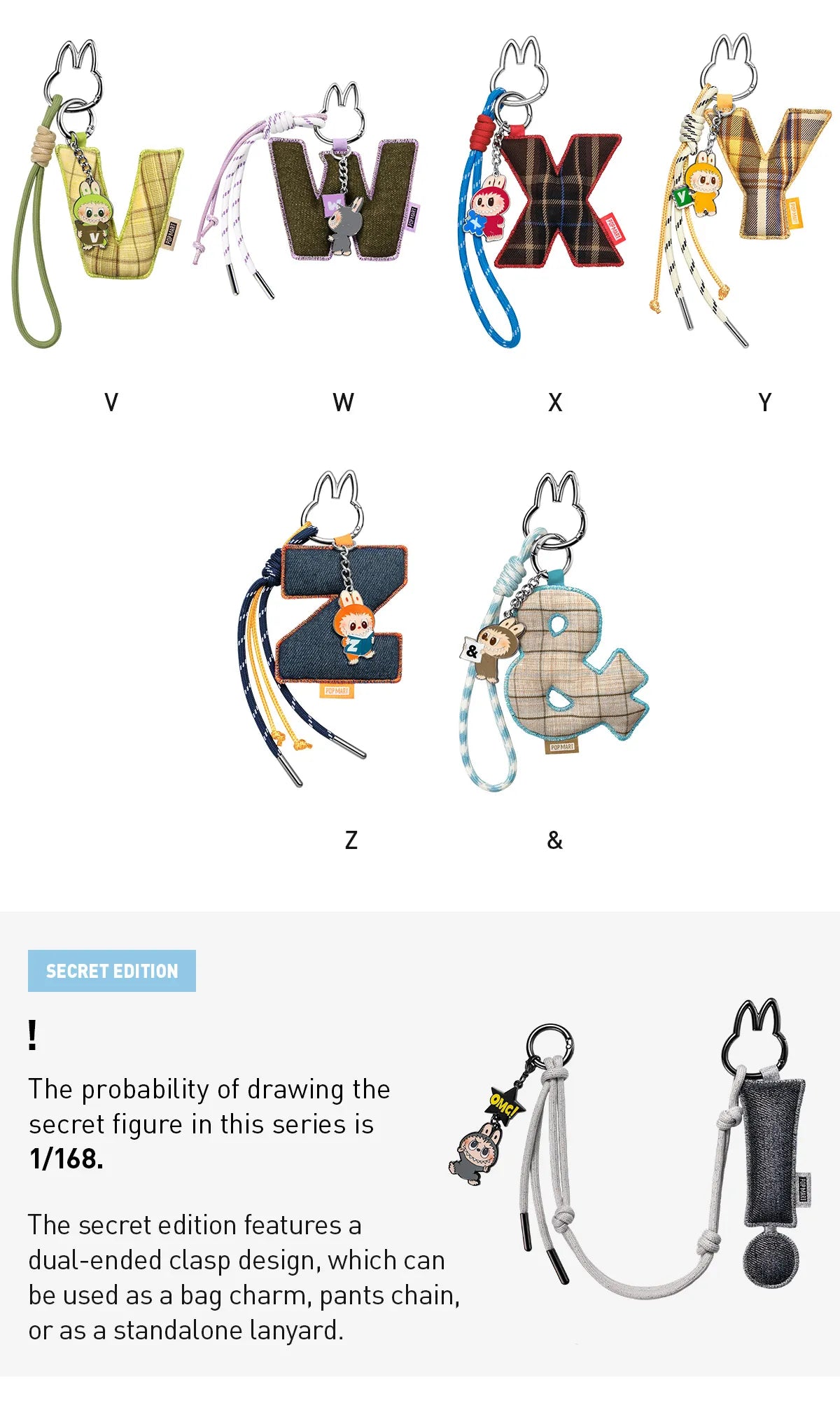 (Authentic) THE MONSTERS Pin for Love Series- Letter Pendant