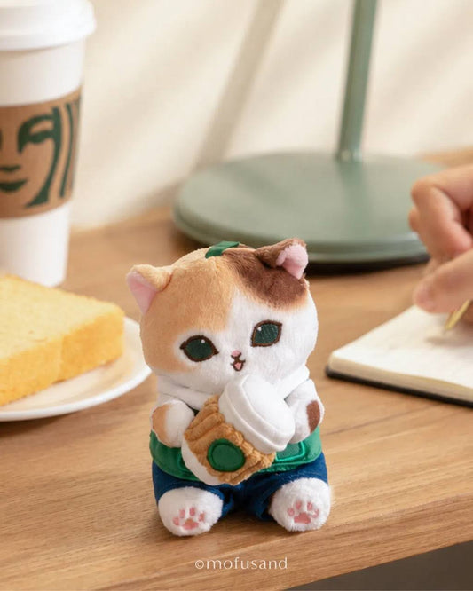 [Pre-order] Starbucks x Mofusand Calico Cat with Hot Cup Plush Keychain