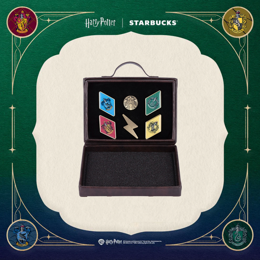 Starbucks Harry Potter Emblem Pin Set with Collector's Gift Box