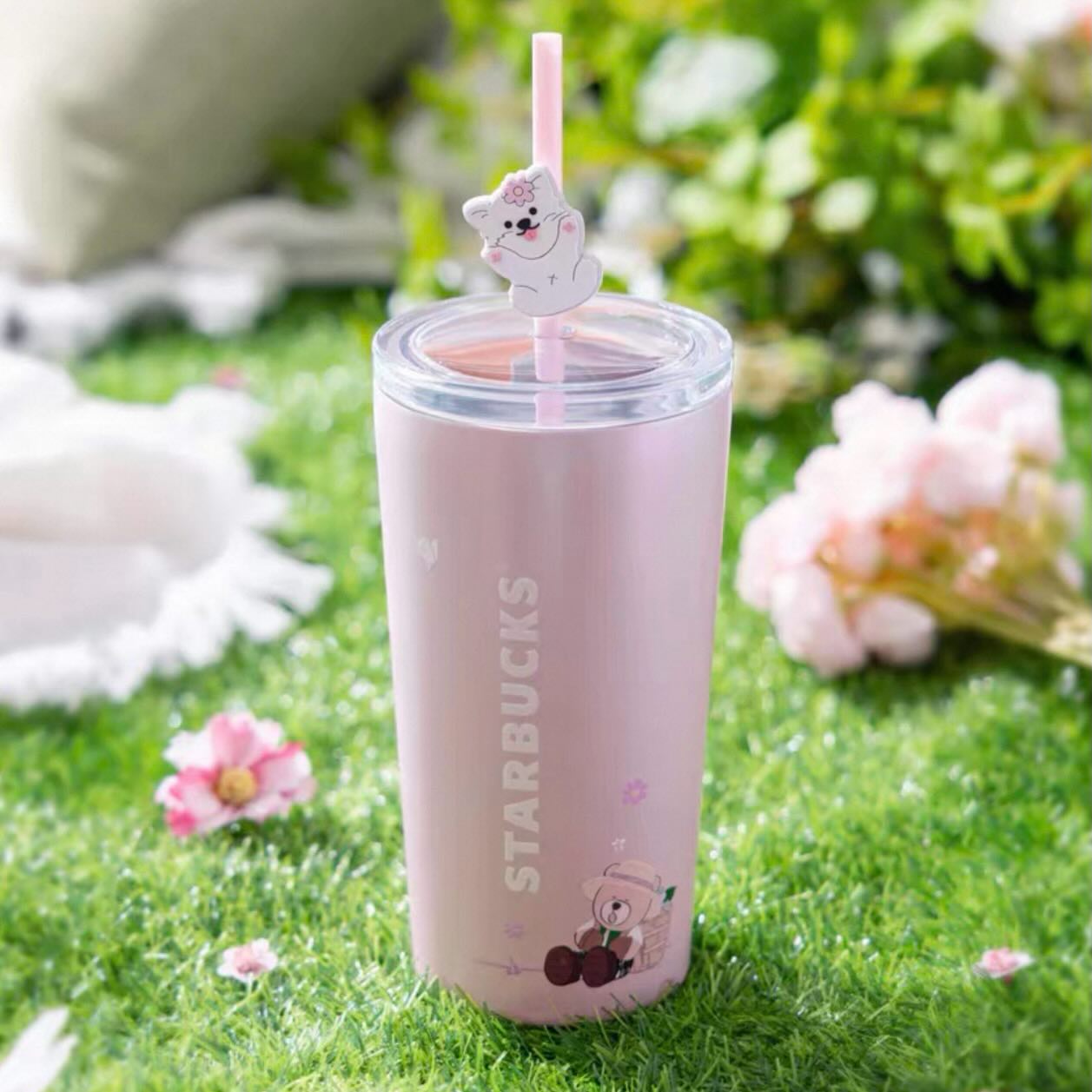 Bearista Farmer 20OZ Stainless tumbler with straw Bearista