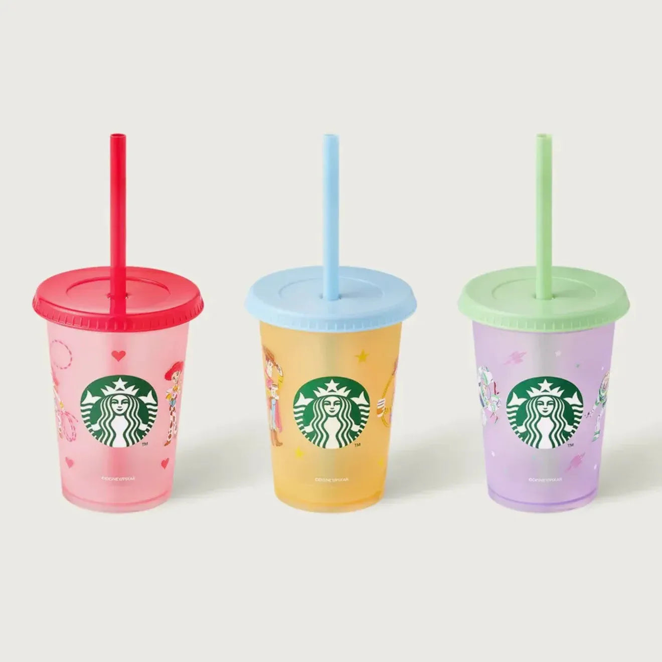 Starbucks Korea 2026 x Toy Story co-brand series plastic straw cup three-piece set 237ml