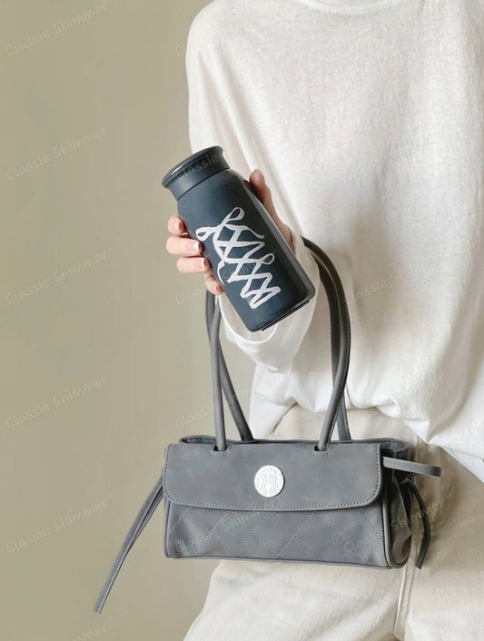 Starbucks China 2026 Ballet Series Black 355ml Sparkling Ribbon Stainless Steel Cup with Small Bag