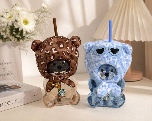 Starbucks Leopard Print Series Bearista Bear Glass 20oz