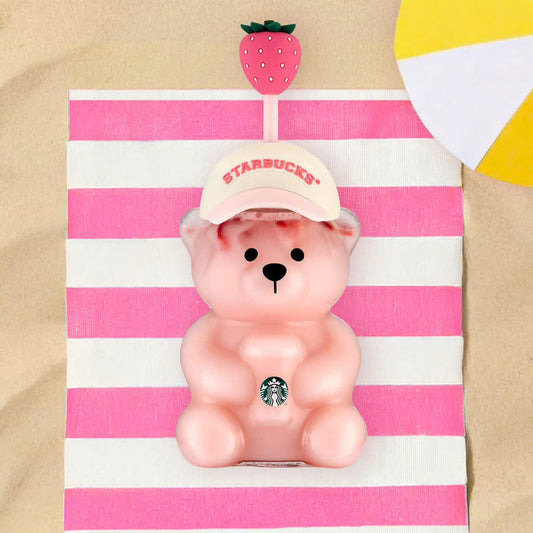 Starbucks Bearista Bear Cup Strawberry Topper Baseball Cap